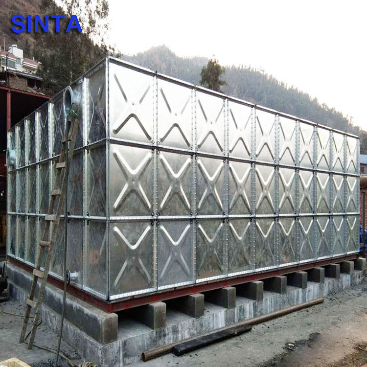 Pressed steel galvanized steel water tank