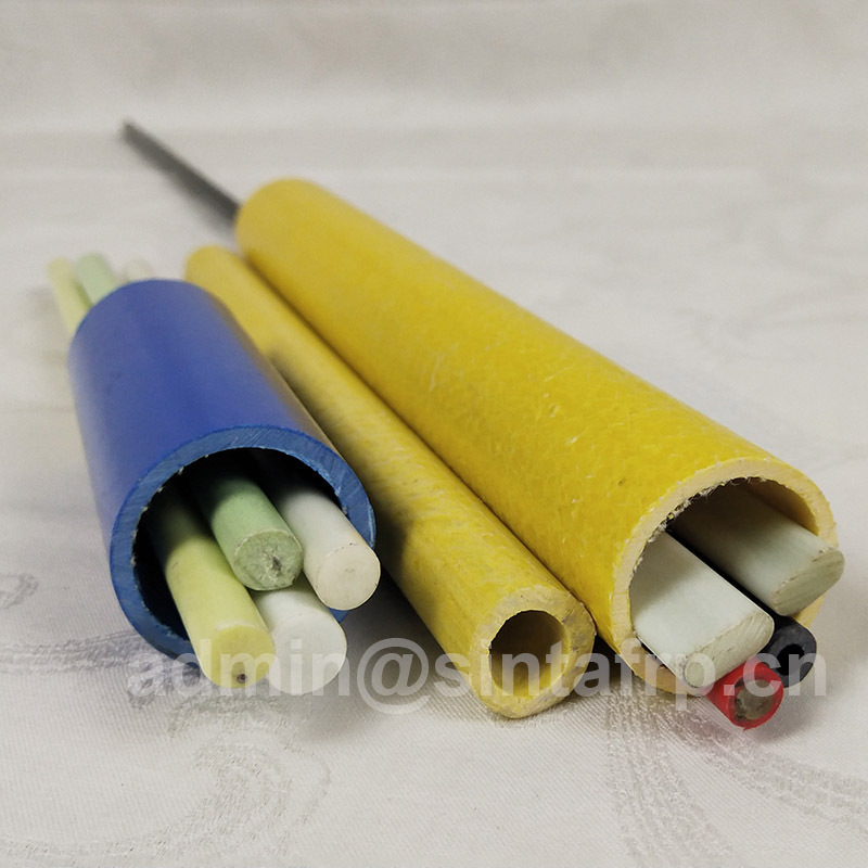 high strength fiberglass Pultruded Pole Glass Factory supply Fiber Hollow Rod Frp Rectangular round Tube