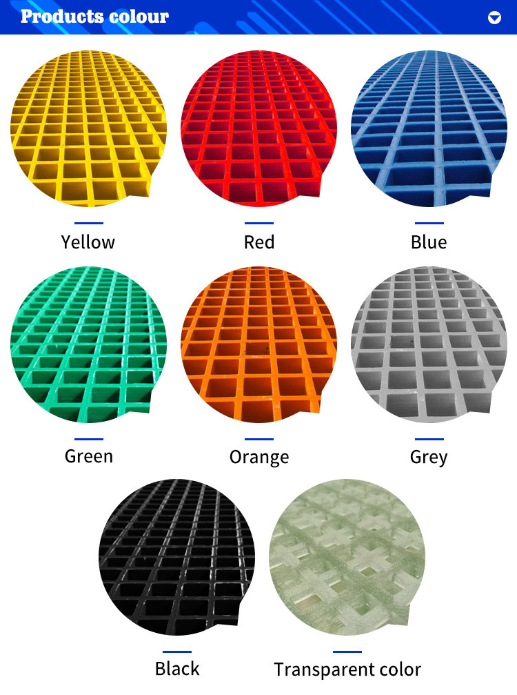 Composite panel fiberglass FRP grating waklway fiberglass plastic grating 4x8