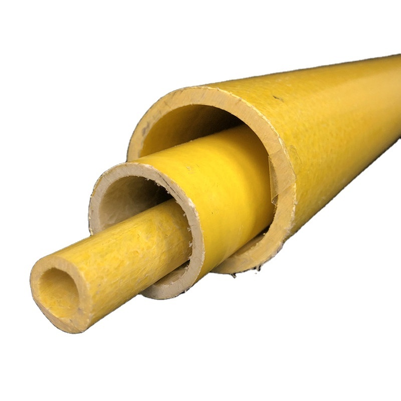 Manufacturer Supply GRP Fiberglass Pultrusion Round Tube FRP Composite Pultruded Profiles Fiberglass Round Tube