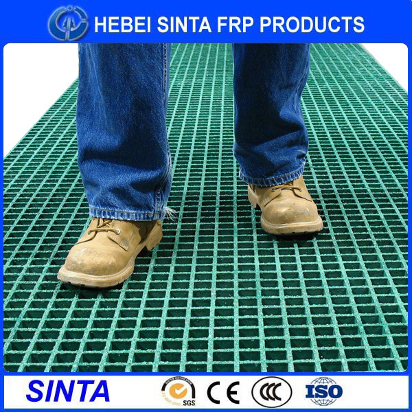 Fiberglass Plastic Floor Grid, Floor Grating with grit