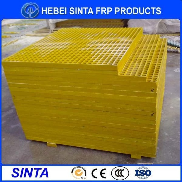 Fiberglass Plastic Floor Grid, Floor Grating with grit