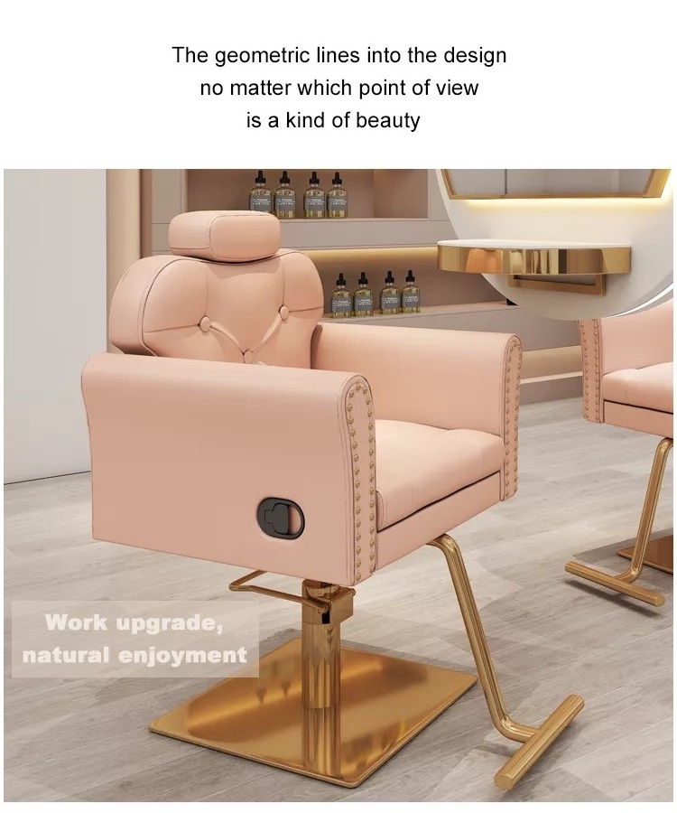 Pink Salon Furniture Barber Chair Modern Comfortable Salon Furniture Set Equipment Beauty Stylist Chair for Hair Salon Furniture