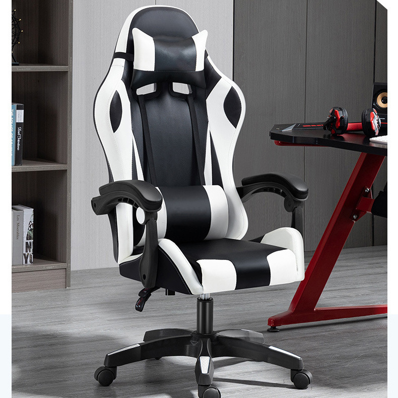 Hot selling Modern Fast Delivery Ergonomic Video Gaming Chair with Removable Head and Lumbar Pillow