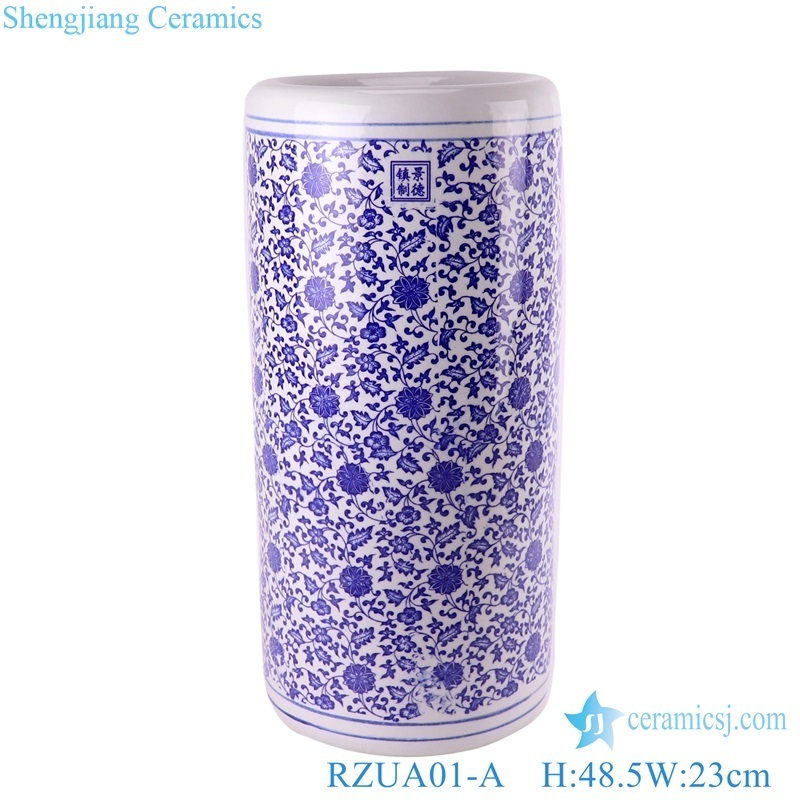 RZUA01-A/B/C/D/E/F Jingdezhen Cheap Blue and White Ceramic Umbrella  Holder