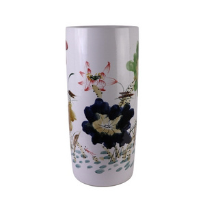 RZTH04 Kiln changes color painting lotus pattern ceramic umbrella stand umbrella holder