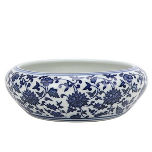 RZNV22-A/B/C/D cheap China traditional blue and white flowers pattern porcelain flower pot