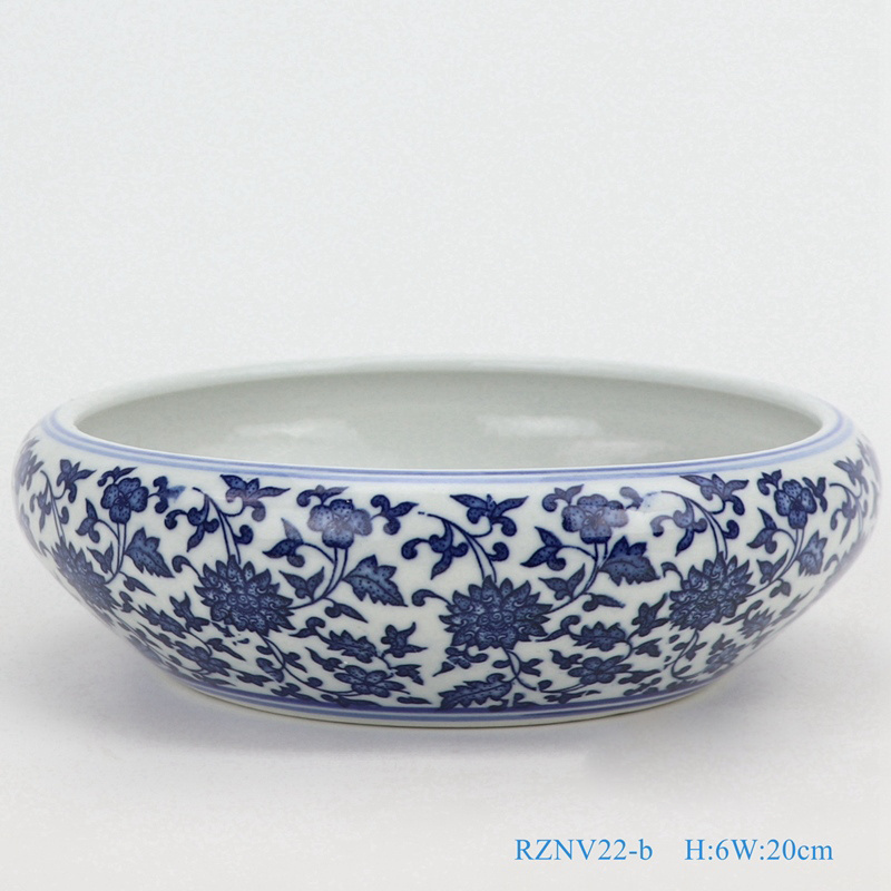 RZNV22-A/B/C/D cheap China traditional blue and white flowers pattern porcelain flower pot