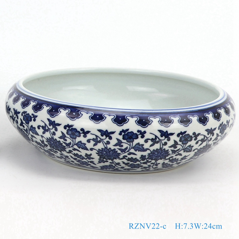 RZNV22-A/B/C/D cheap China traditional blue and white flowers pattern porcelain flower pot