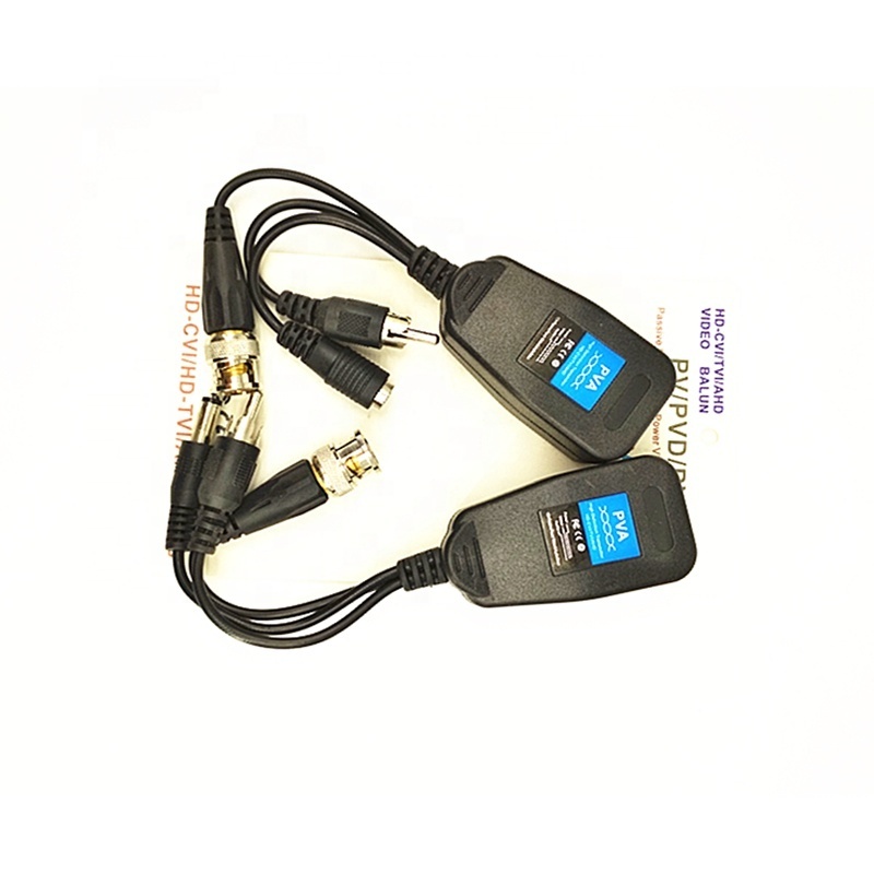 1ch Passive cctv balun transformer HD-CVI/TVI/AHD Video Balun rj45 with Power and Audio (PVA22H-1)