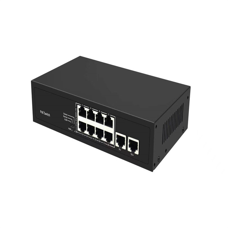 OEM/ODM 4 8 16 24 32 48 Port CCTV Network Ethernet Smart PoE Switch 1000M 48V for Hikvision IP Camera (POE0820BR)