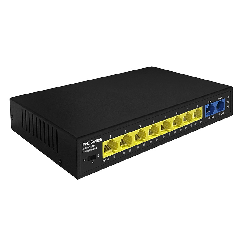 OEM 250m 4 8 9 10 16 24 32 48 Port 8ports CCTV Unmanaged Managed Network Ethernet PoE Switch 48V for Hikvision IP Camera