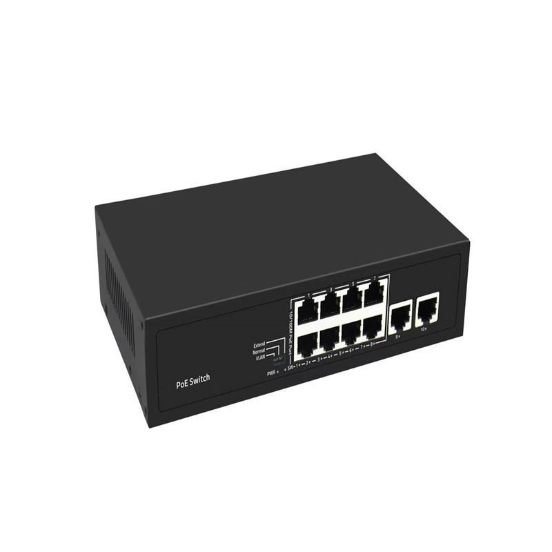 OEM/ODM 4 8 16 24 32 48 Port CCTV Network Ethernet Smart PoE Switch 1000M 48V for Hikvision IP Camera (POE0820BR)