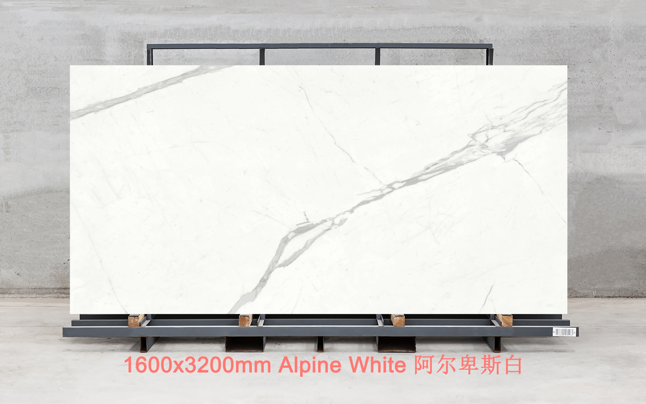 Large Format Sintered Stone Ceramic Slabs Marble Look Porcelain Floor Tiles For Office Building