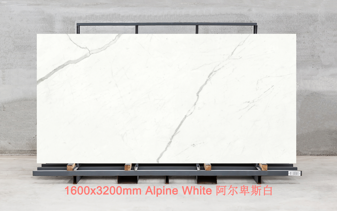 Large Format Sintered Stone Ceramic Slabs Marble Look Porcelain Floor Tiles For Office Building