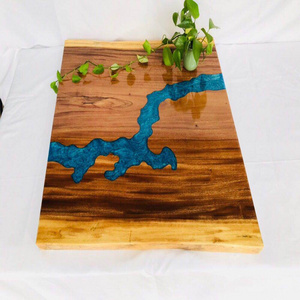 Factory price solid wood epoxy river table