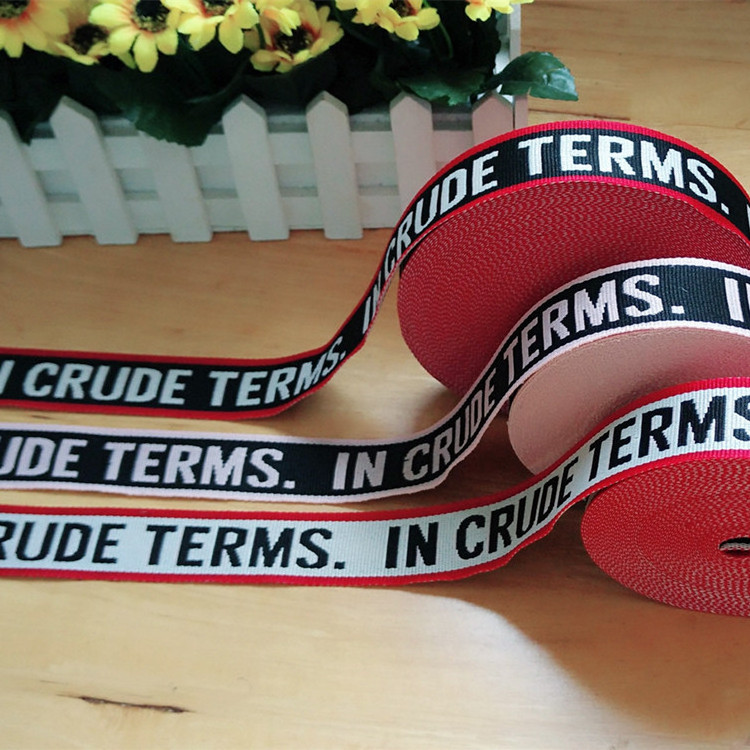 factory custom jacquard webbing polyester webbing strap fashion webbing