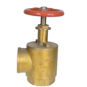 Brass copper chrome polish high quality  2 1/2''FXF firefighting equipment angle hose valve hydrant