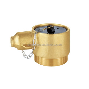 Factory price 5 years warranty  angle hose  outlet  2 1/2''Female  brass hat chain  fire valve  polishing  hat