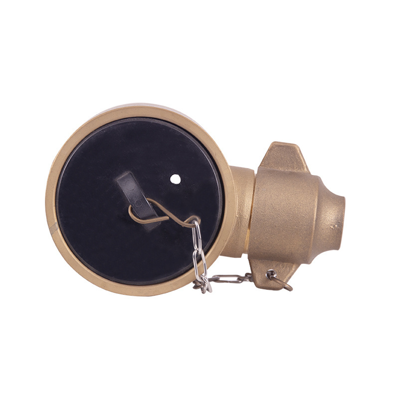 Factory price 5 years warranty  angle hose  interface  2 1/2''Female  brass hat chain  fire valve  polishing  hat