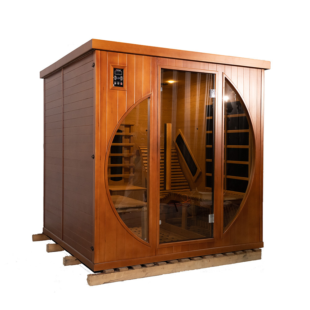 New Design Hot Selling Hemlock Wood Infrared Sauna 2 Person Lay Down Infrared Sauna