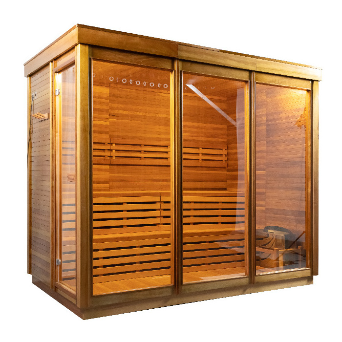 Popular Home Commercial Traditional Sauna Room 4-6 Person Wooden Outdoor Steam Sauna