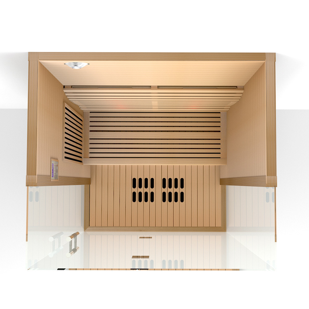 Smartmak Sauna Bath Wooden Room One Person Traditional Dry Infrared Saunas Personal Shower Room