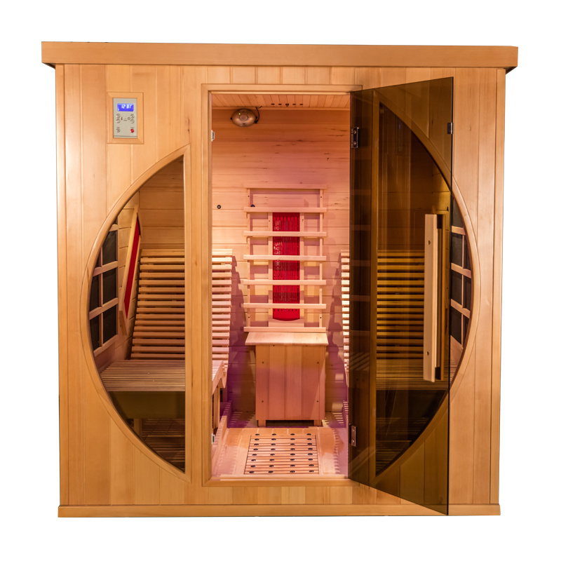 Wholesale Indoor Wooden Dynamic Saunas 1-2 Person Home Red Cedar Far Infrared Sauna Room