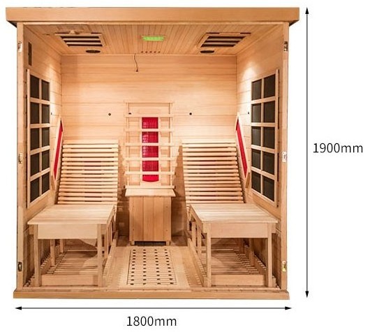 Wholesale Indoor Wooden Dynamic Saunas 1-2 Person Home Red Cedar Far Infrared Sauna Room