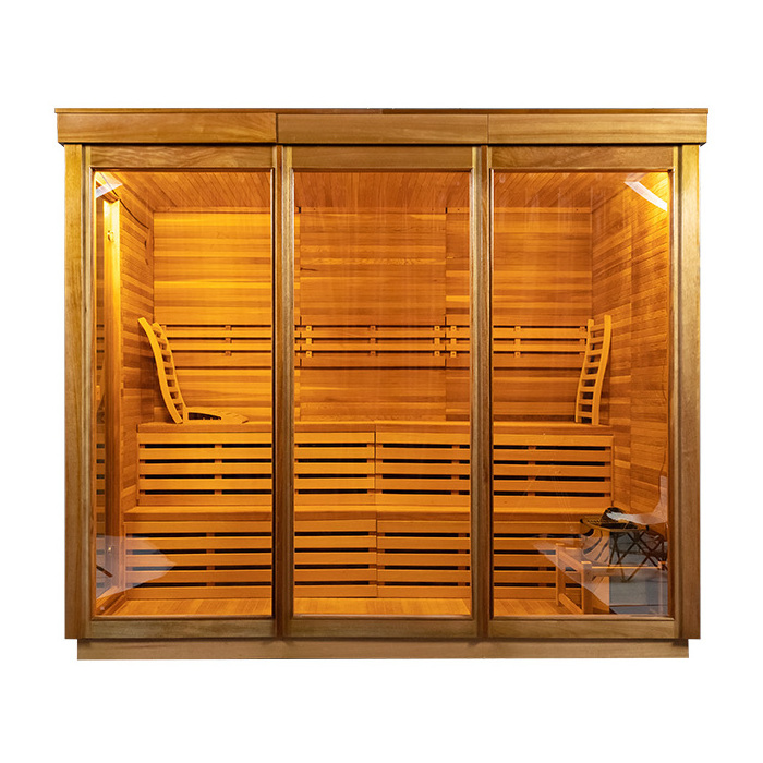 Popular Home Commercial Traditional Sauna Room 4-6 Person Wooden Outdoor Steam Sauna