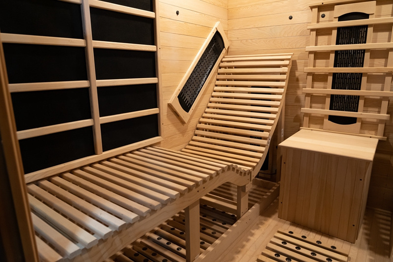 New Design Hot Selling Hemlock Wood Infrared Sauna 2 Person Lay Down Infrared Sauna