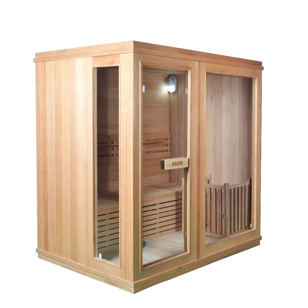 New Finnish Saunas Traditional Style Indoor Wooden Dry Steam Sauna Room with Harvia Sauna Heater