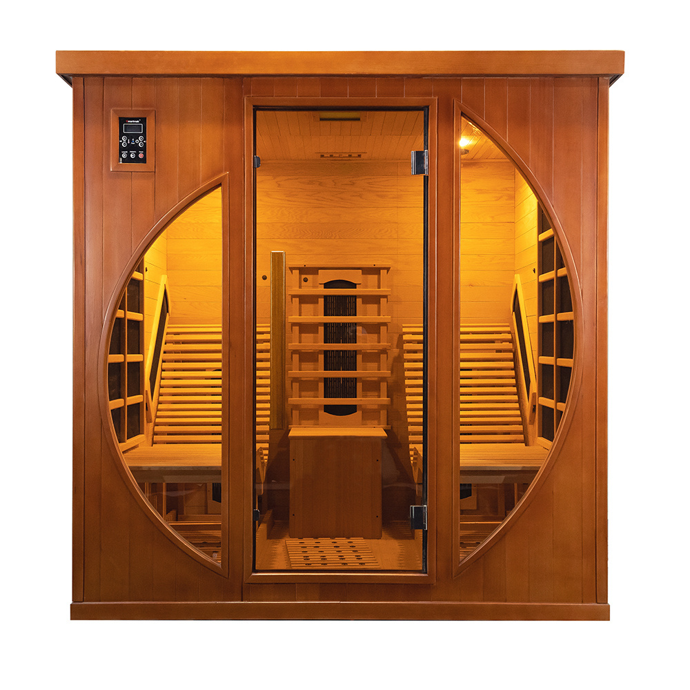 New Design Hot Selling Hemlock Wood Infrared Sauna 2 Person Lay Down Infrared Sauna