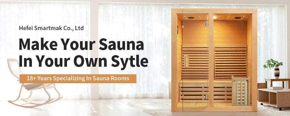 Finland Home Solid Wood Traditional Steam Sauna Room with Electric Stove