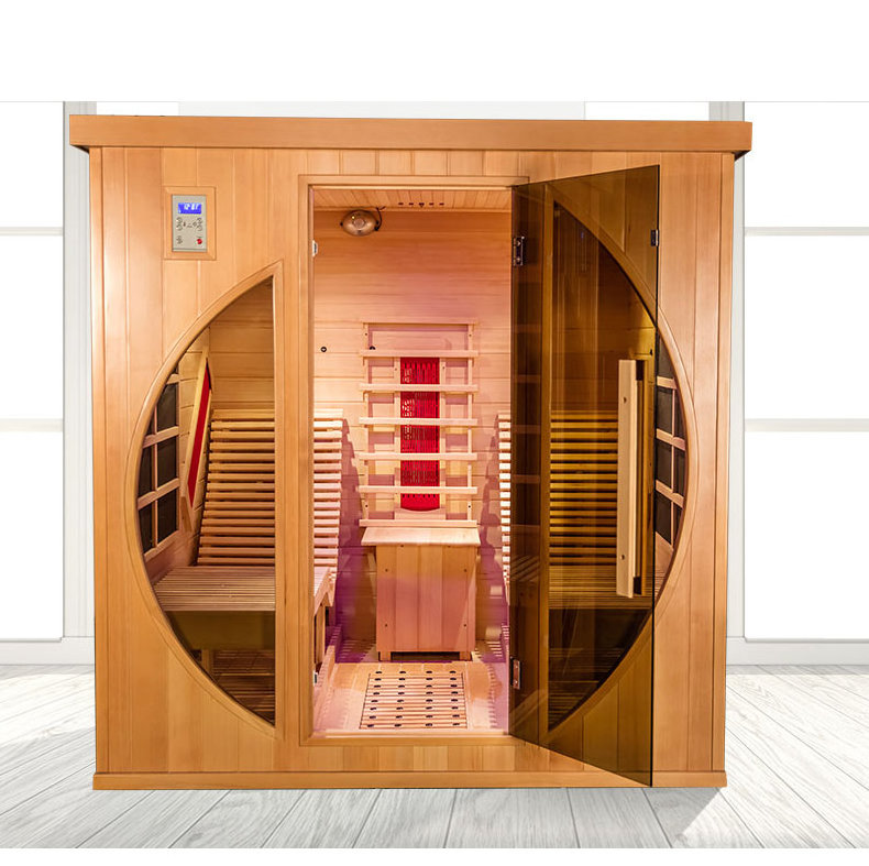 Wholesale Indoor Wooden Dynamic Saunas 1-2 Person Home Red Cedar Far Infrared Sauna Room