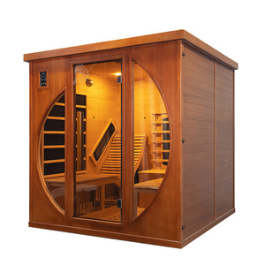 New Design Hot Selling Hemlock Wood Infrared Sauna 2 Person Lay Down Infrared Sauna