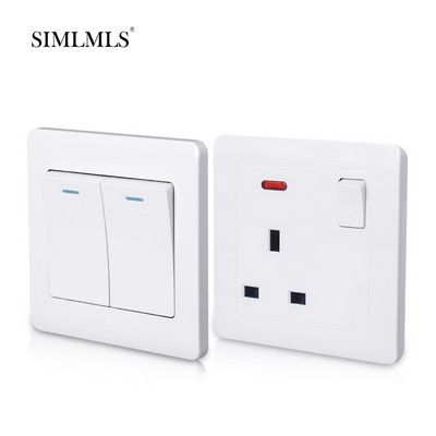 White new appearance electrical switch blank board power socket telephone network socket