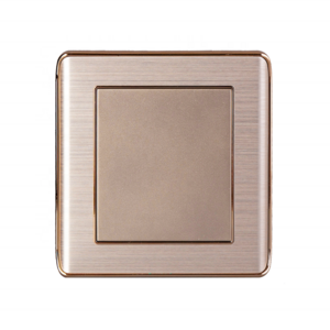 Golden appearance electrical switch empty aluminum blank power socket telephone network socket blank panel