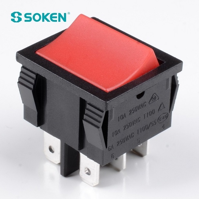 Soken electric switch illuminated kema Rocker Switch 4 pin t85 RK2-02 on off switch