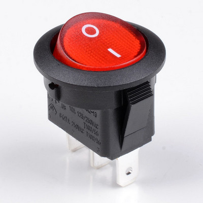 RK2-13 motorcycle switch/ on off red dot round Rocker Switch t85 hy12