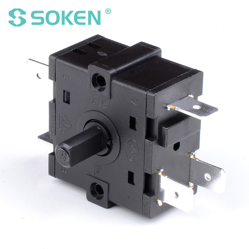 new SOKEN 4 position small rotary switch 16a 250v t100 RT233-9