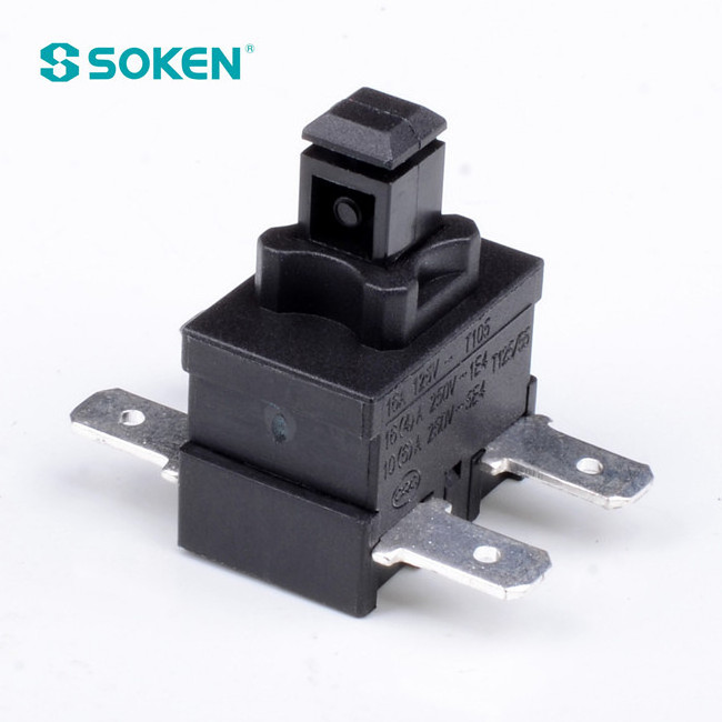 SOKEN rectangular pcb push button switch 250v 16a PS23-16-2C 2 pole