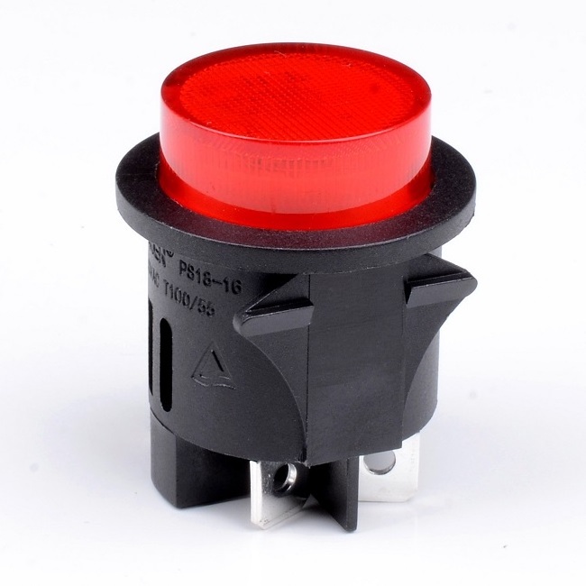 PS18-16-2 Illuminated Push button Switch with waterproof cover Red yellow green blue 16A 250VAC