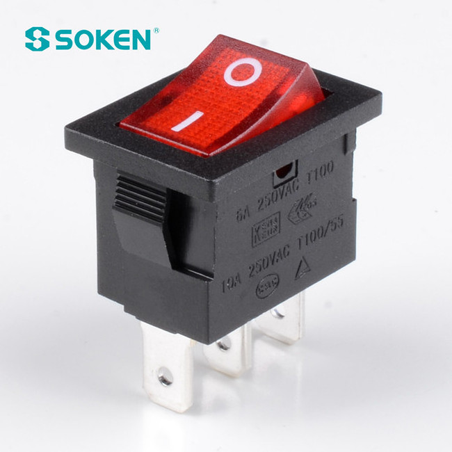 24v electric marine Rocker Switch with neon lamp / snap rocker switch