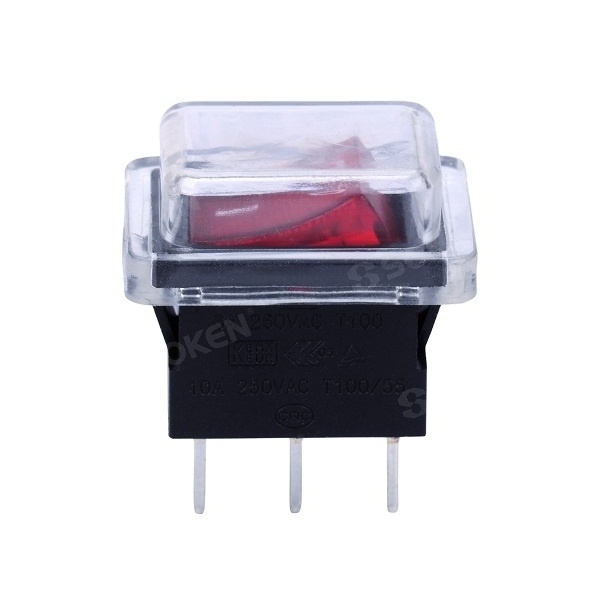 RK2-16 waterproof switch 12v/ mini rocker switch with cover 10a 250vac