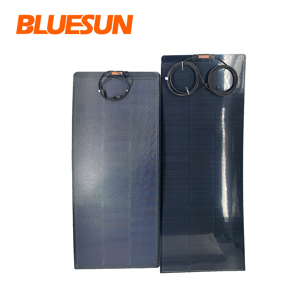 Bluesun flexible solar panel 180w high efficiency 100w 150w 200w 18v semi flexible sunpower solar cell flexible panel