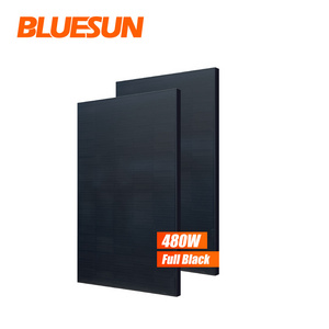 Bluesun EU Warehouse Fast Delivery Full Black 480watt Solar Panels Mono Crystalline Solar Panels with CE TUV UL Certifications