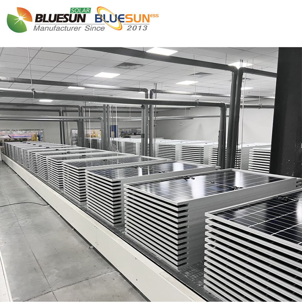 Bluesun Solar Panels 550 watt 590 watt 600w Topcon Bifacial Double Glass Panel Solar PV module price