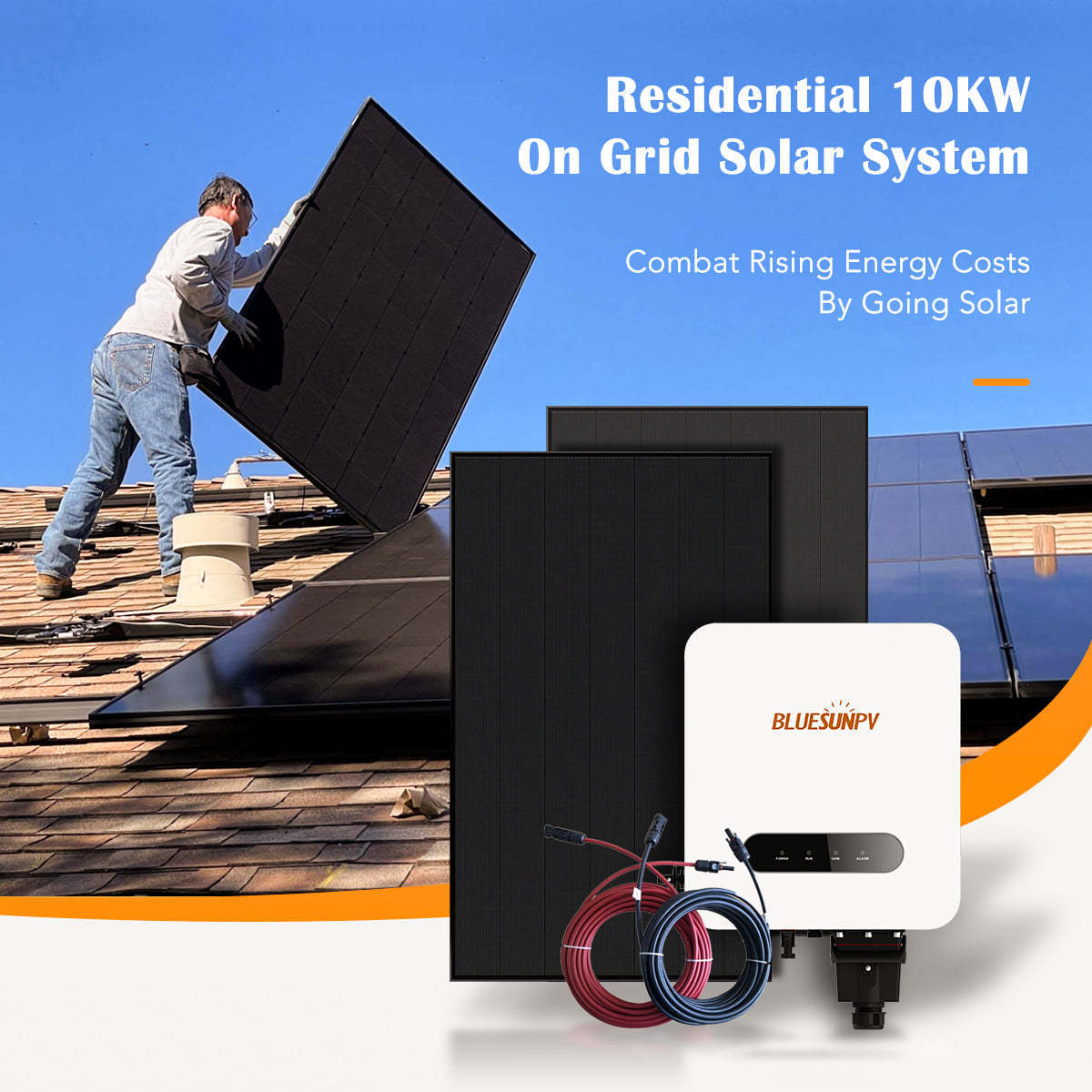 Bluesun solar 30kw 20kw solar energy system for home use complete solar panel kit