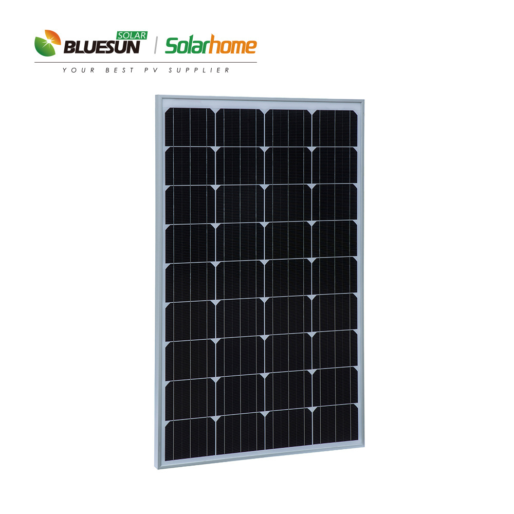 Bluesun 100 Watts 110 Watt 12 Volts Monocrystalline Solar Panel 12V 18V 100W PV Module RV Boats 50w solar panel mini solar panel